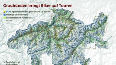 GR_graubündenBIKE_Bikeroutennetz.jpg graubündenMobil e attuazione di graubündenBIKE (Progetto NPR da 2010 a 2014)